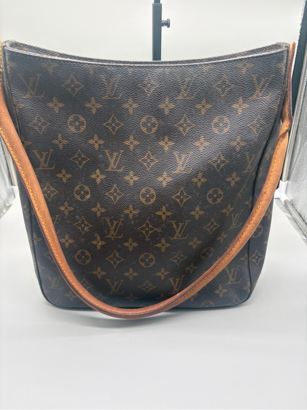 Louis Vuitton Looping GM Monogram Shoulder Bag France 2001 Authentic with COA